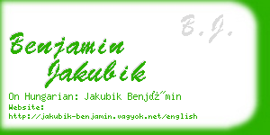 benjamin jakubik business card